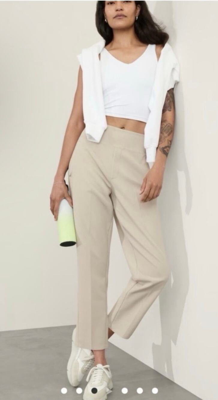 Athleta Endless High Rise Pants Abalone Grey Size 12